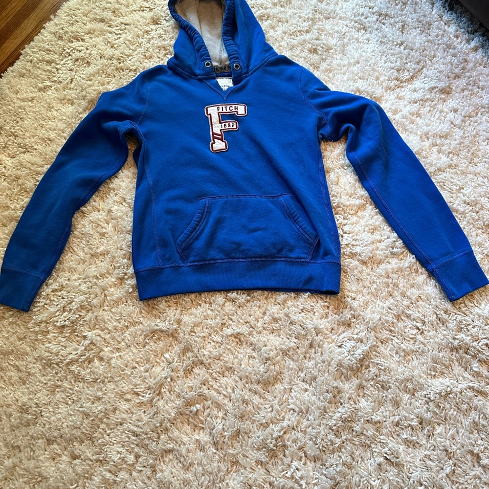Abercrombie & Fitch Blue Youth Hoodie with Logo Patch